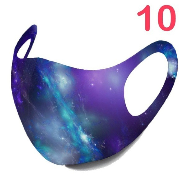 Multicolor warmth washable dustproof tie-dye printing adult protective cloth mask