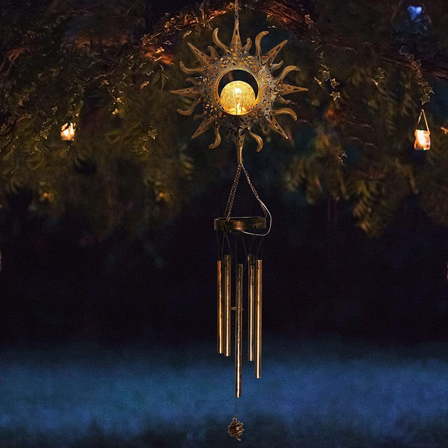 50% OFF!!💥 LED Iron Solar Wind Chime Light 💥Mother's Day Promotion