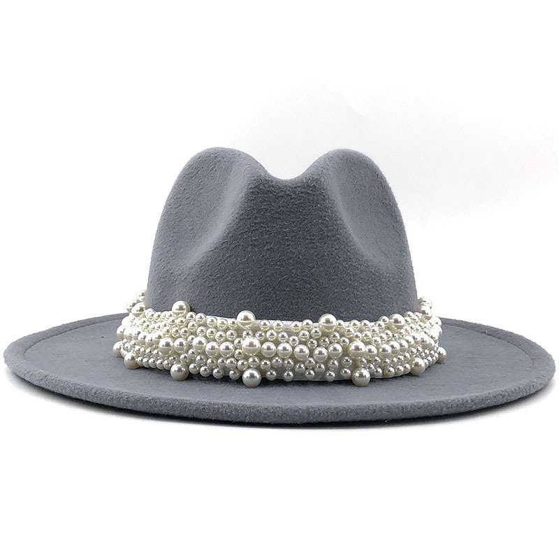 Elegant Jazz Hat Pearl Top Hat