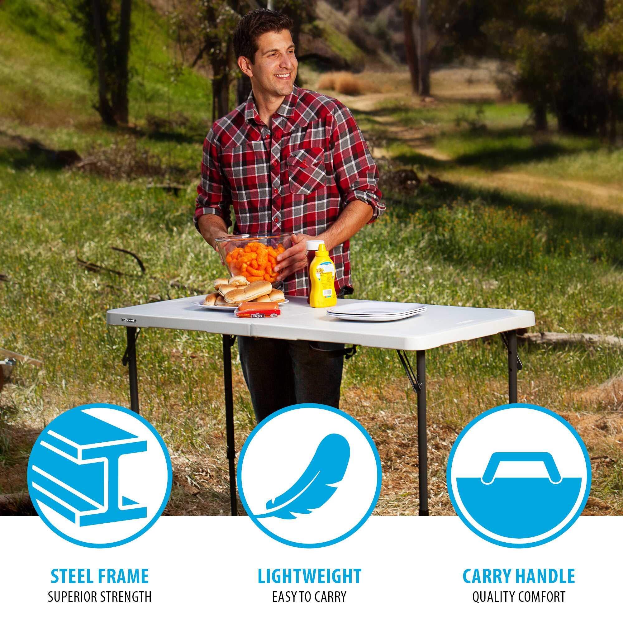 Outdoor camping folding table