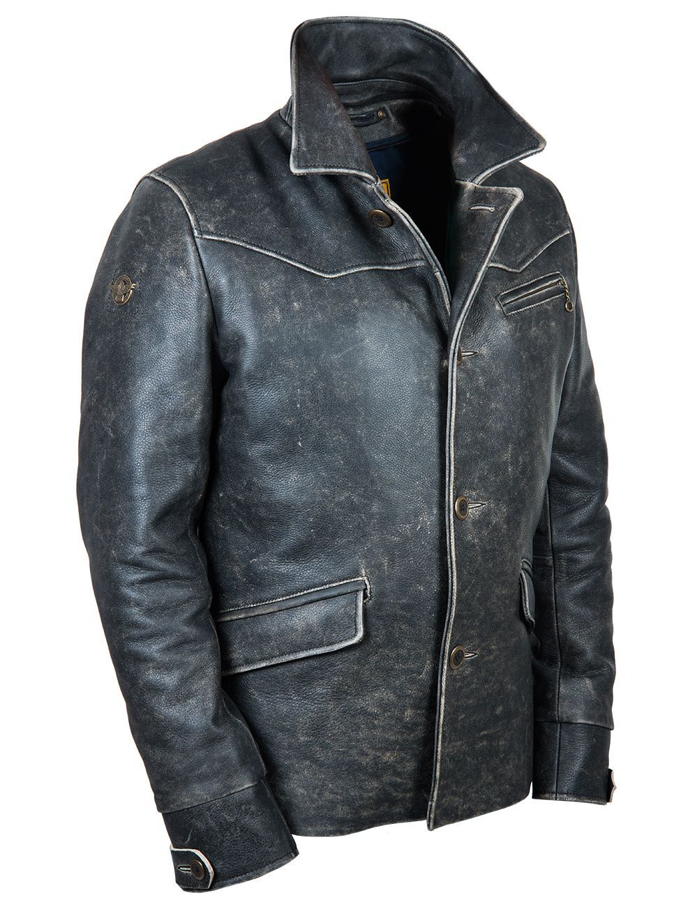 FALCON KNIGHT VINTAGE LEATHER JACKET ON BUTTONS