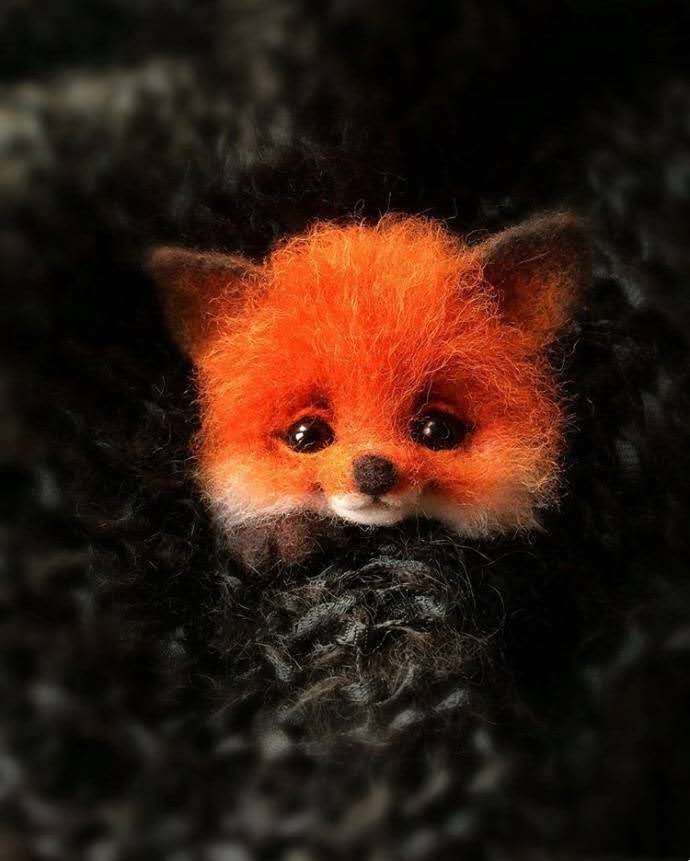 ✨DIY Animal Brooch Fox Dog Cat Wool Needle Felt (Wool Felt Craft Stamp Set Needle Felt Gift Craft Kit)