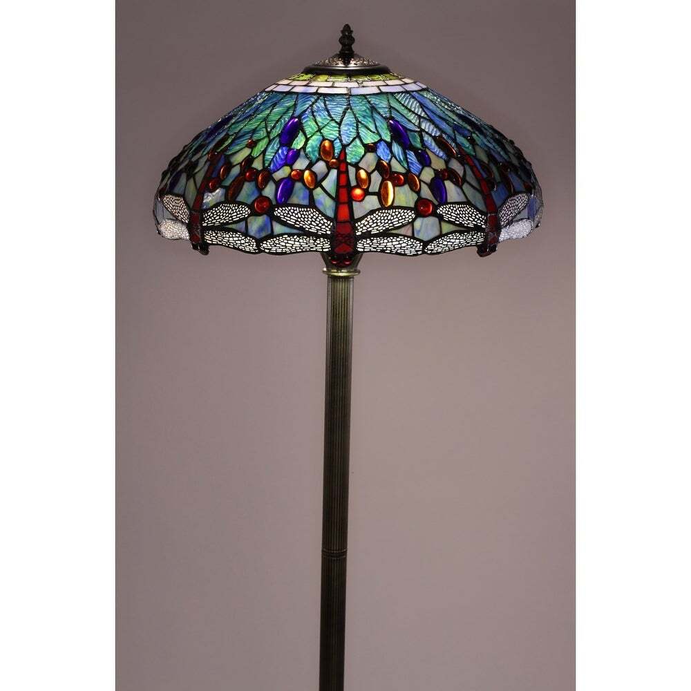 Blue Dragonfly Floor Lamp Stained Glass Table Lamp