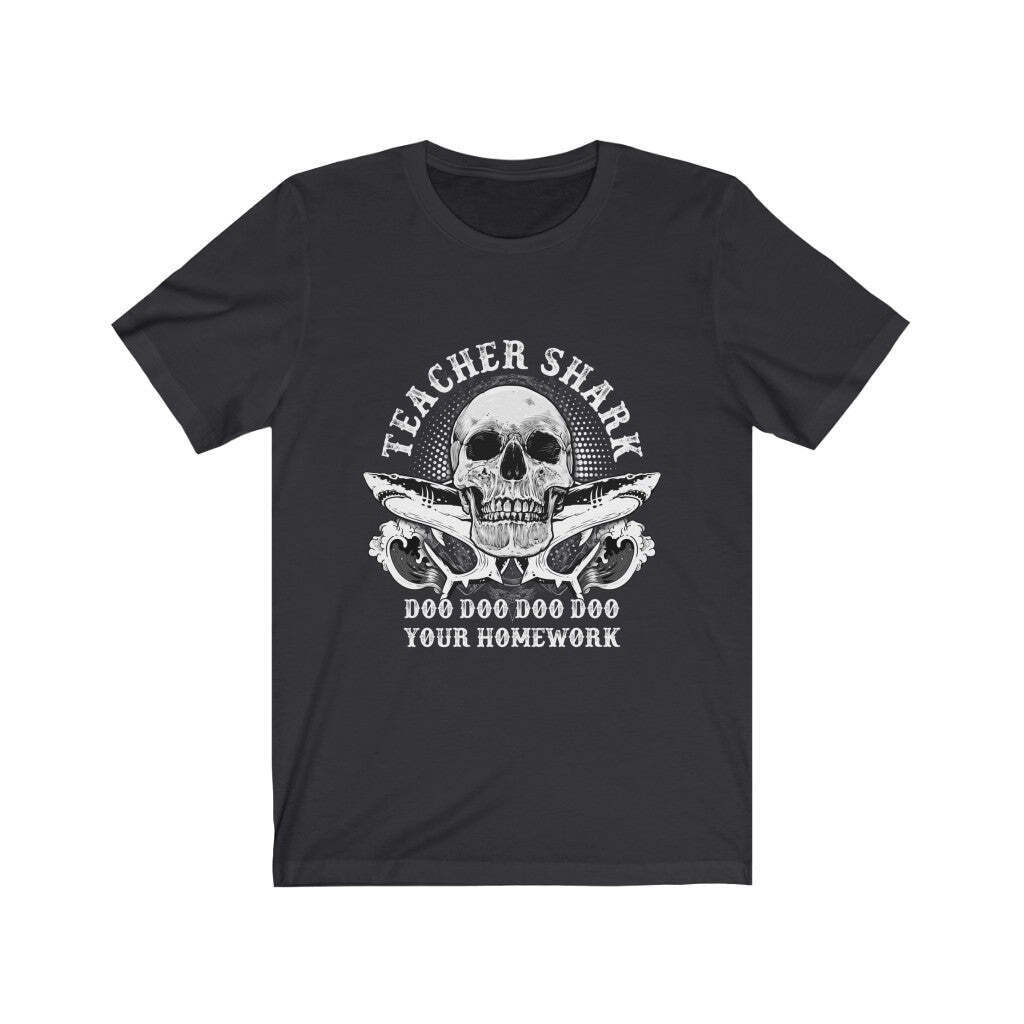 Funny Teacher Shark Skull T-shirt