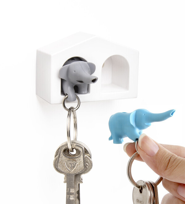 Duo Elephant Key Ring