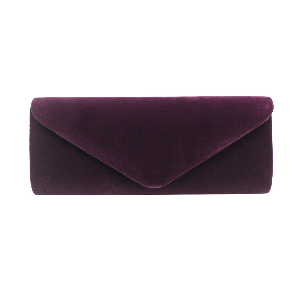 Velvet Clutch Bag With Chain Evening Party Bag