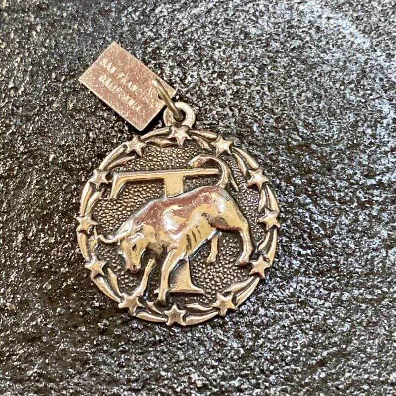 Vintage Sterling Silver Taurus Zodiac Pendant or Charm by Bell Trading Post