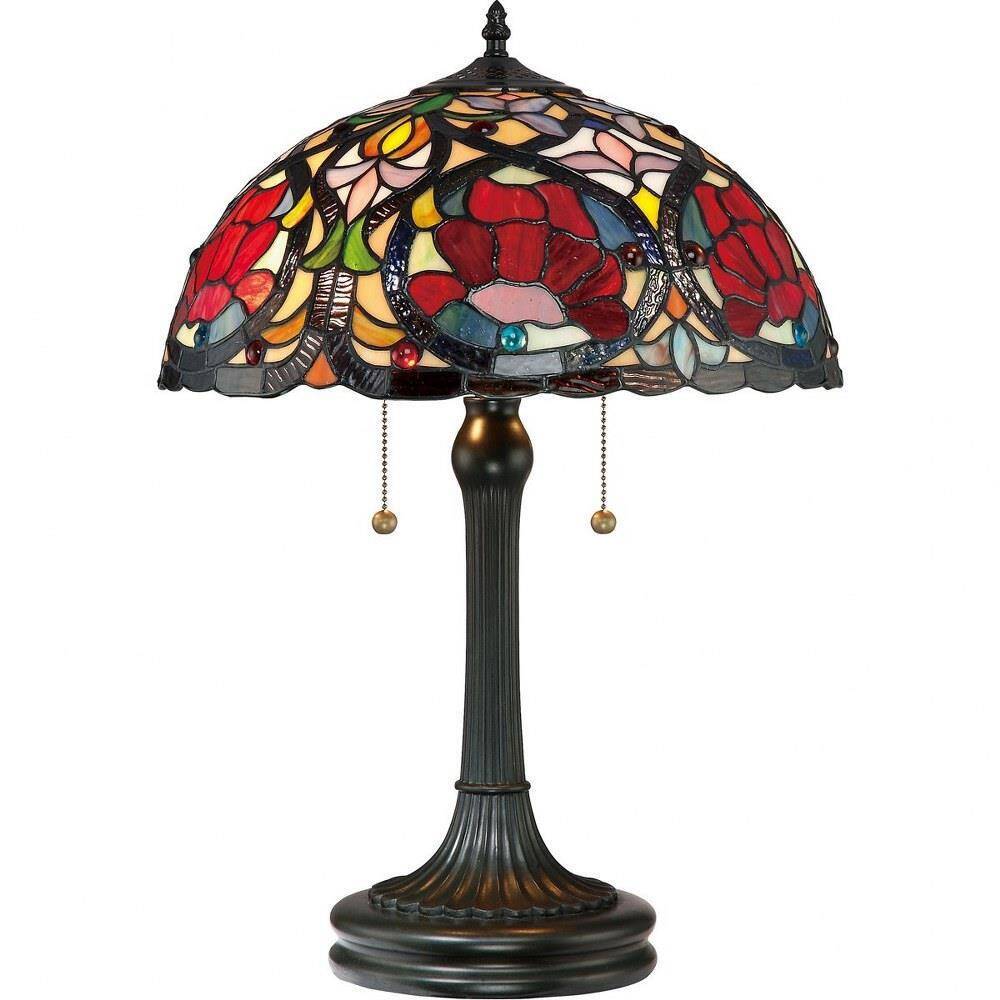Handcrafted, Genuine art glass shade beautiful lamp