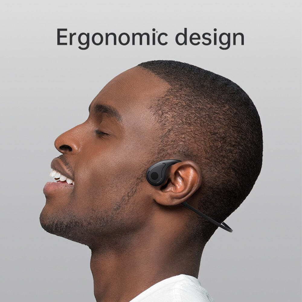 YC Bone Conduction Headphone with Mic, MP3 Music Player Wireless Earphone