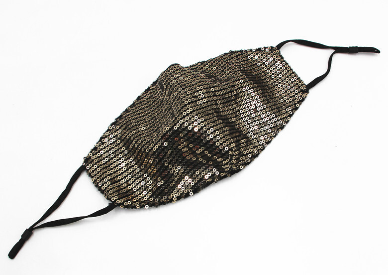 Breathable dustproof sequin mask