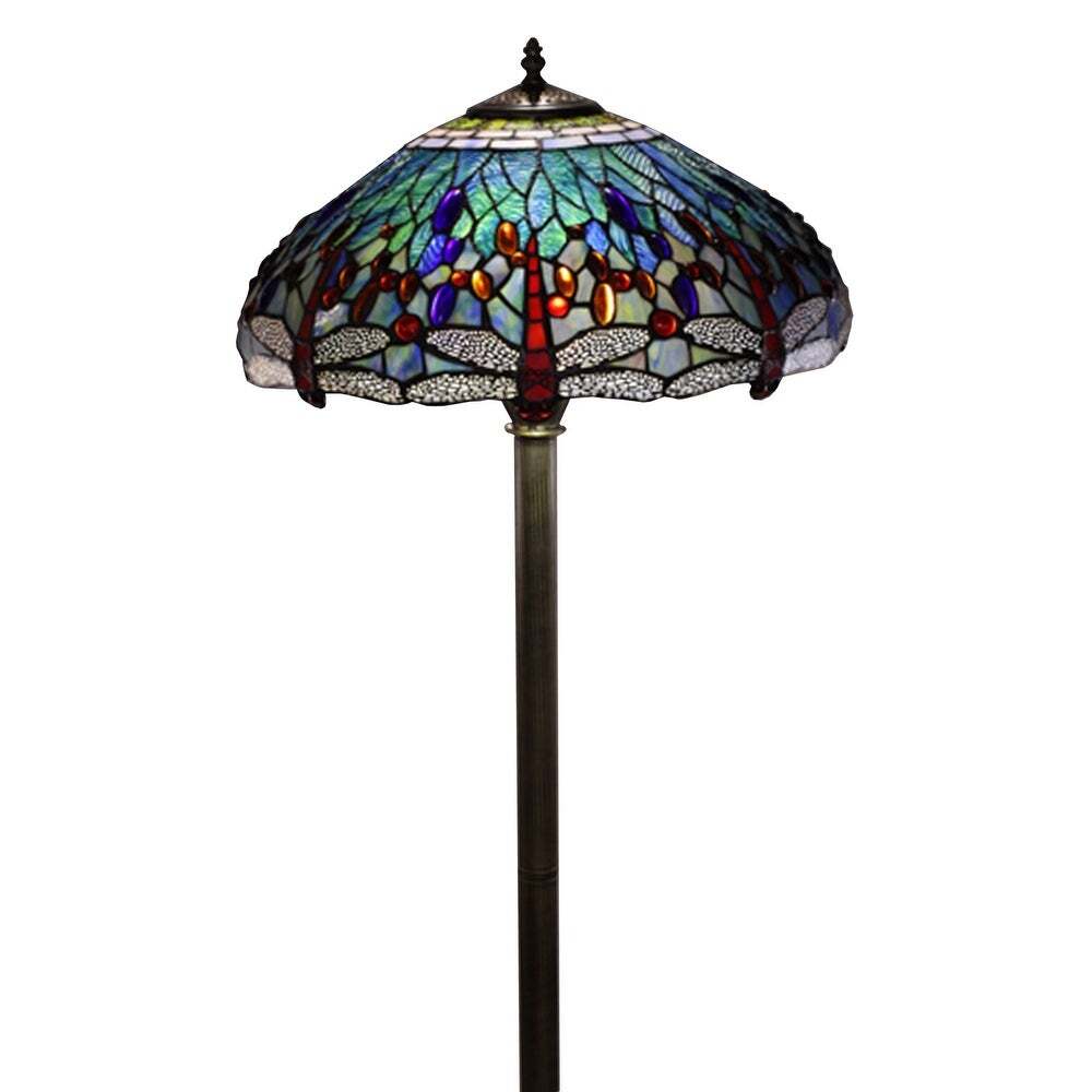 Blue Dragonfly Floor Lamp Stained Glass Table Lamp
