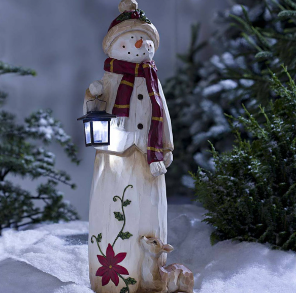 (🎄CHRISTMAS EARLY SALE-49% OFF) Woodland Snowman with Solar Lantern