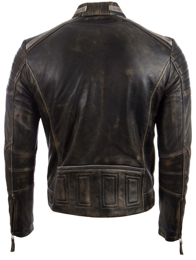 Men’s  Leather Special Retro Fashion Jacket (4W9C)
