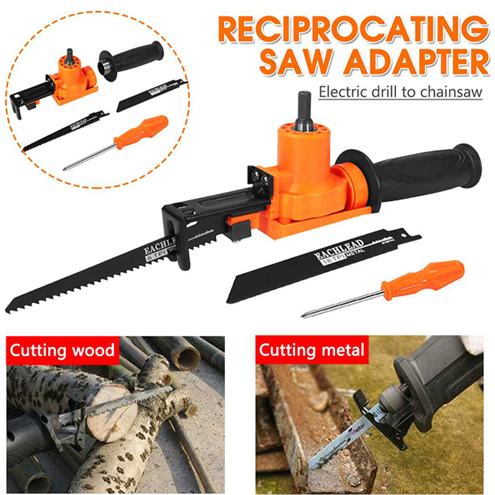 Cordless Reciprocating Saw Adapter With 2 Kinds Of Blades - sunnyable