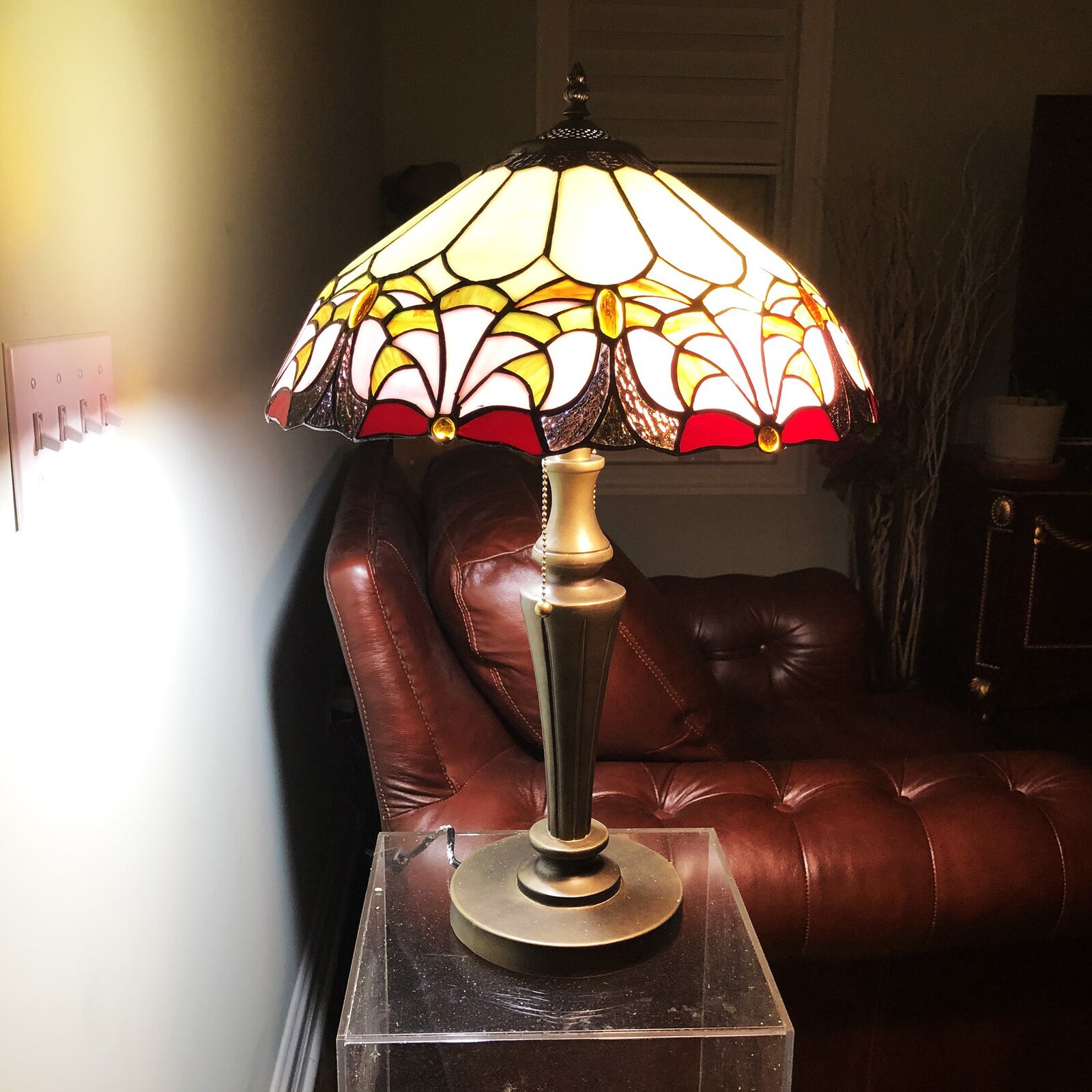 Tiffany Style Elegant 2 Lights Desktop Lamp 16-Inch Shade15719