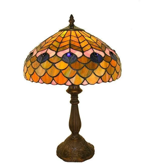 Handcrafted Peacock Table Lamp