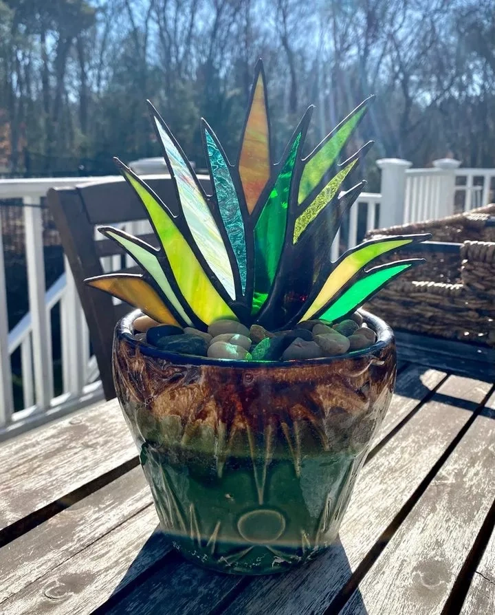 (Mother's Day Flash Sale)Suncatcher Stained Agave Plante