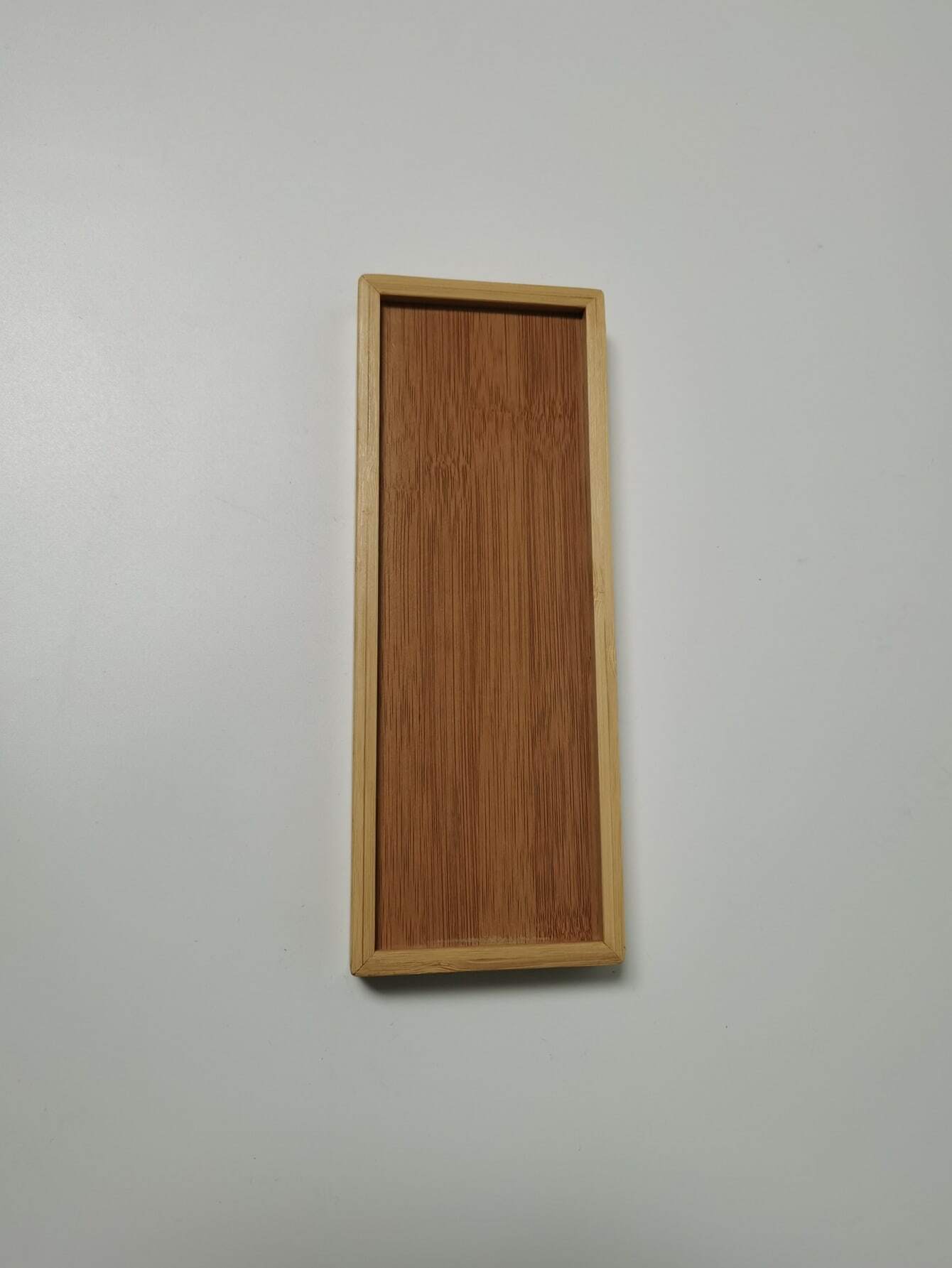 1pc Bamboo Tray, Simple Wooden Pattern Rectangular Single Layer Tray, For Home