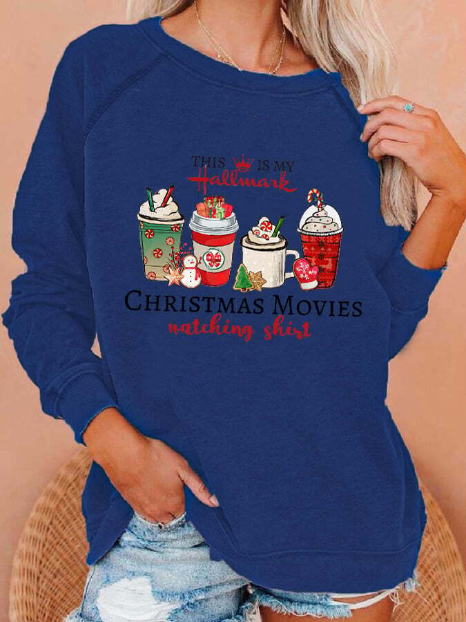 Women's This Is My Christmas Movies Watching Sweatshirt