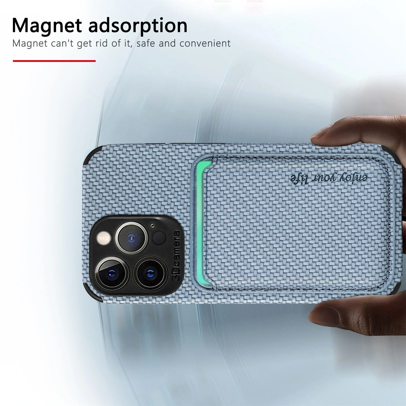 High quality carbon fiber phone case with Magsafe card holder