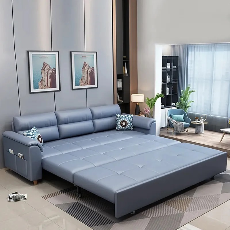 [R$279 Solo hoy] Sofá-cama conversível cinza claro com armazenamento e sofá-cama de bolso