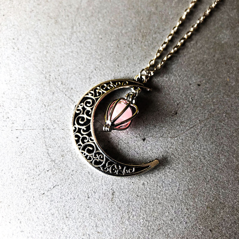 Halloween Hollow Out Moon Necklace