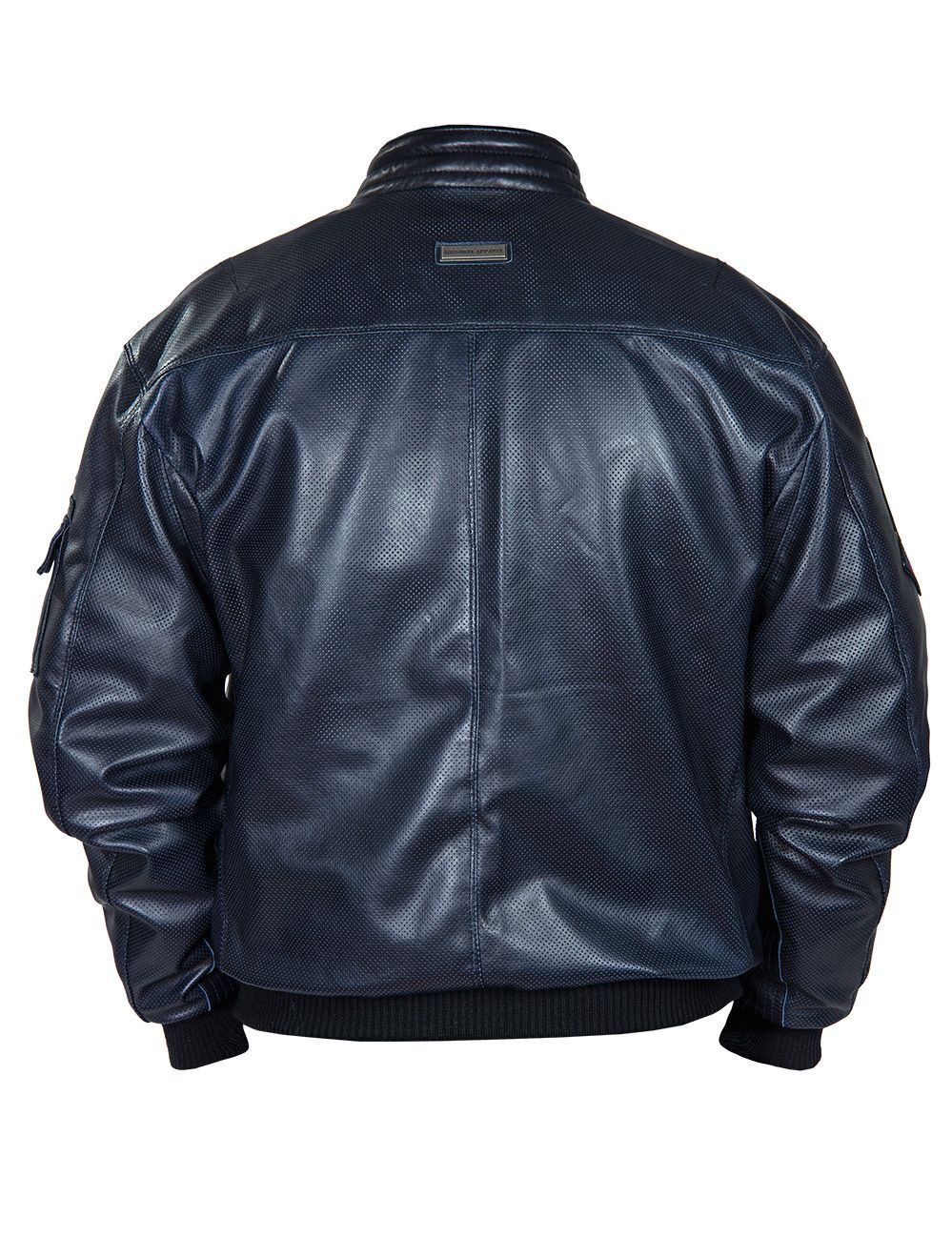 PERFORATED LEATHER BOMBER JACKET