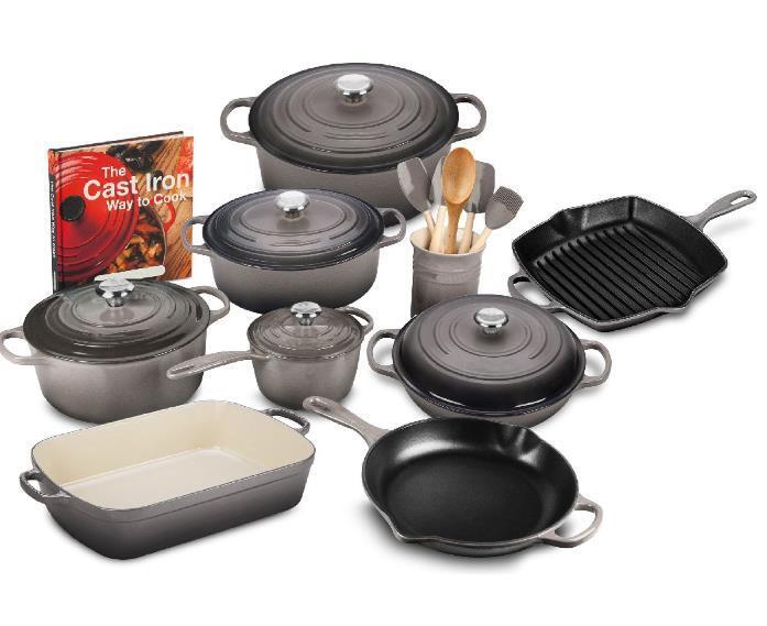 【29.99 Today Only 】Cast Iron Cookware Set--20 Pieces