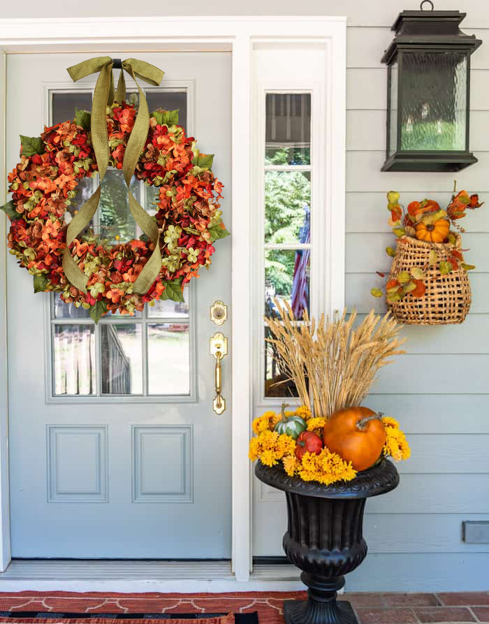 🔥HOT SALE🍁Fall hydrangea wreath - Rustic home decor