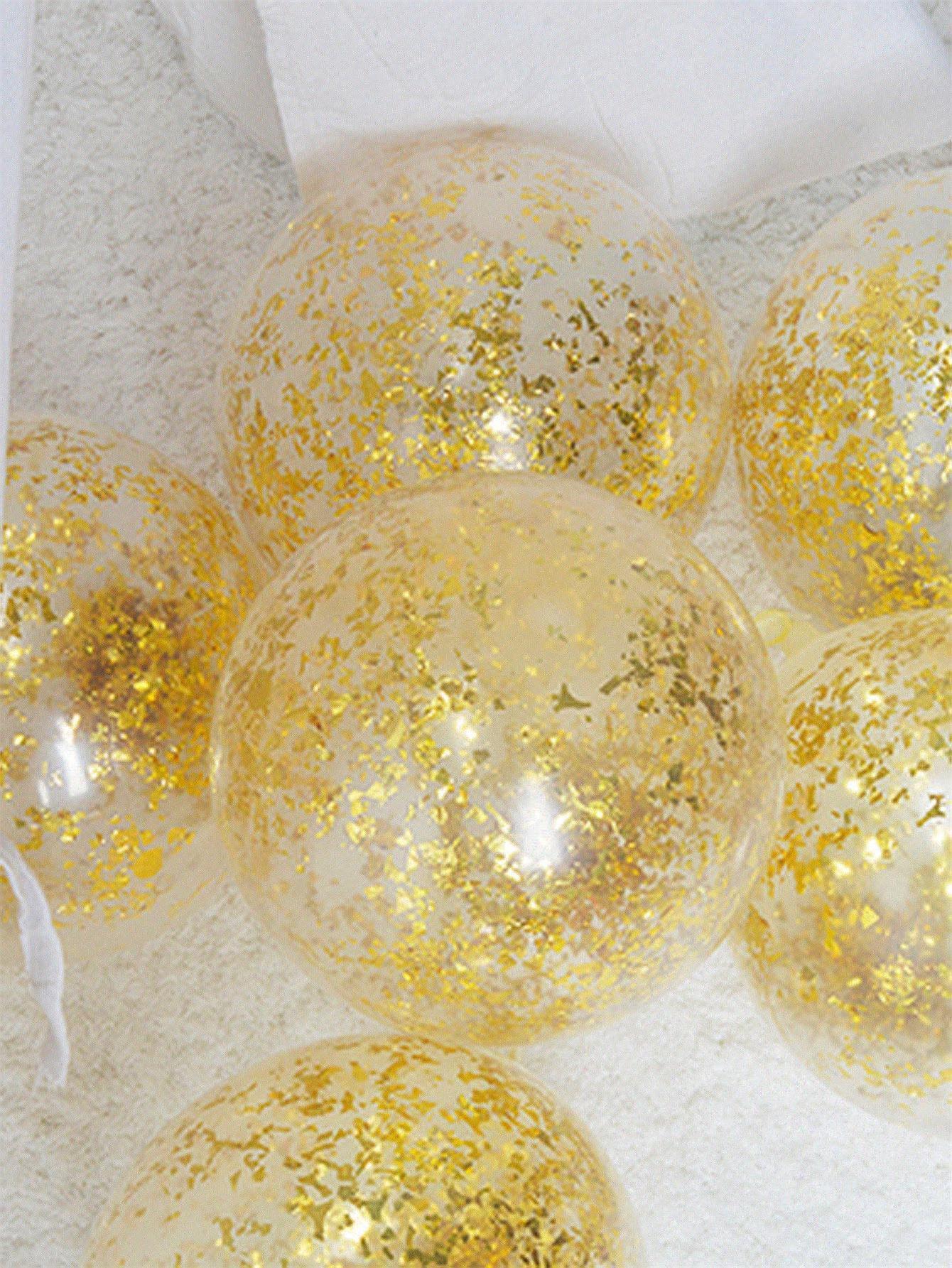 🔥Factory overstock - 10pcs Confetti Balloon, Metallic Gold Decorative Latex Balloon, For Party Decoration Wedding Decoration, And Proposal