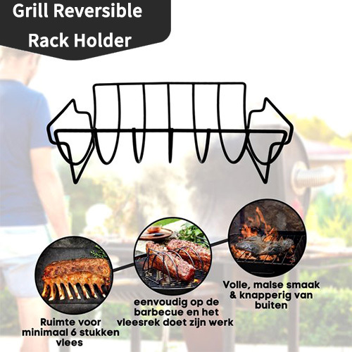 Grill Reversible Rack Holder