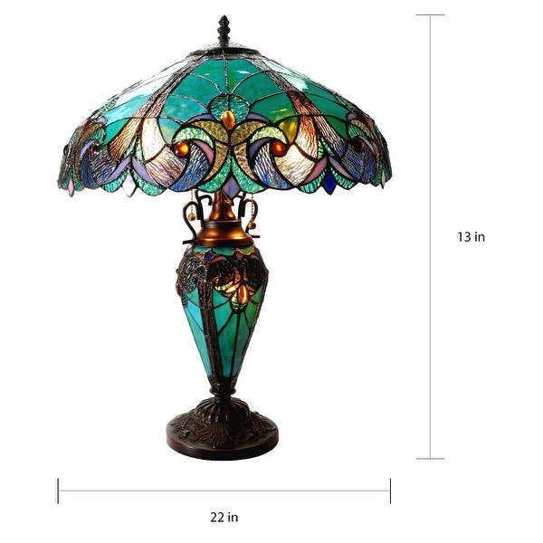 Vintage Elegance Stained Glass Table Lamp