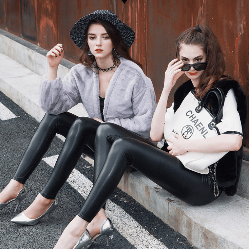 Last day 50% OFF -  S-shaped PU Leather Leggings,Buy 2⚡Free Shipping⚡