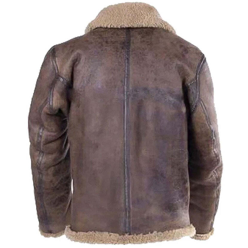 Brigade Faux Leather Sherpa Lined Jacket