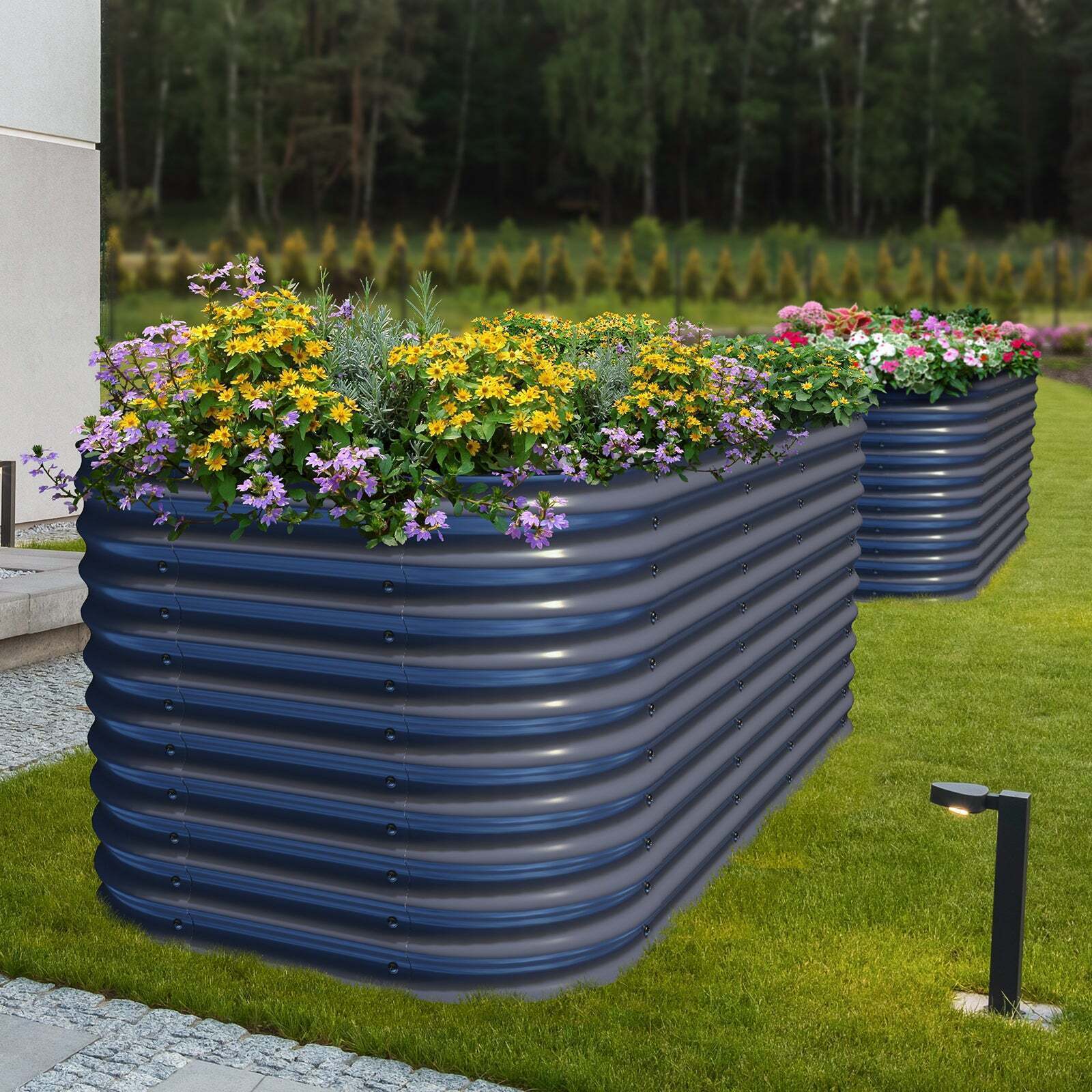 Easy to assemble beautiful galvanized raised garden beds