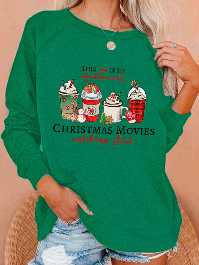 Women's This Is My Christmas Movies Watching Sweatshirt