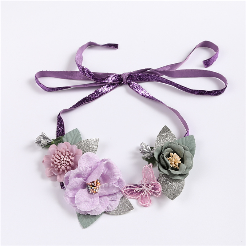 Ribbon Stitching Combination Flower Butterfly Headband