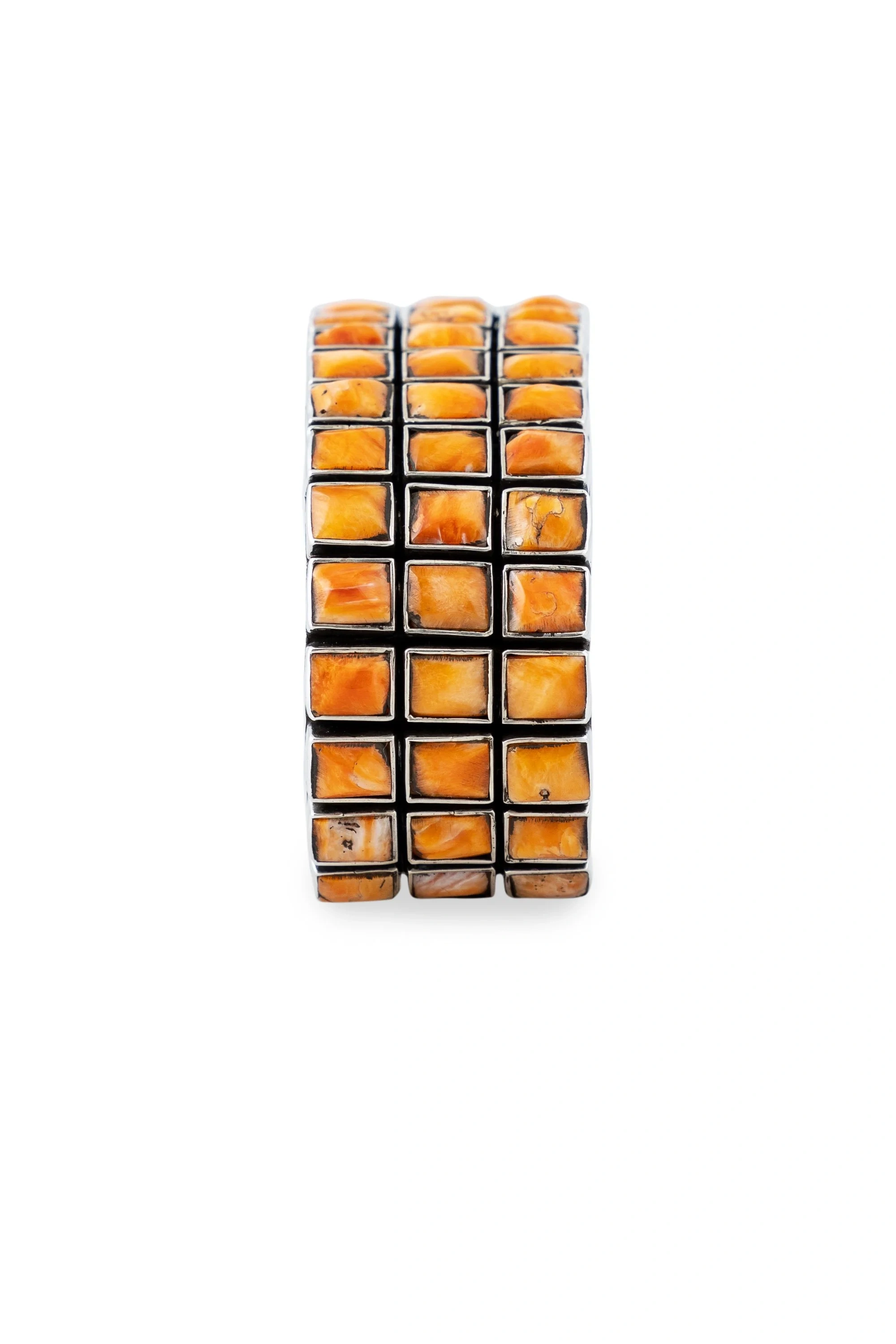Cuff, Orange Spiny Oyster, 3 Row, Federico, Contemporary, 2688