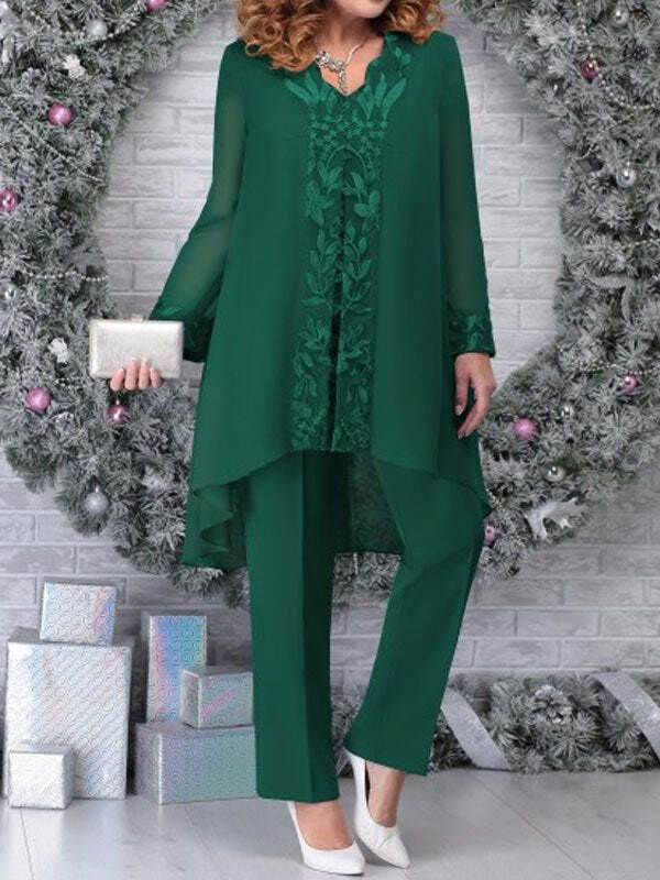 Embroidered Simple And Comfortable Ladies Suit