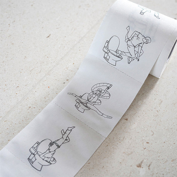 Hilarious Illustrated Toilet Paper - Quirky Gift