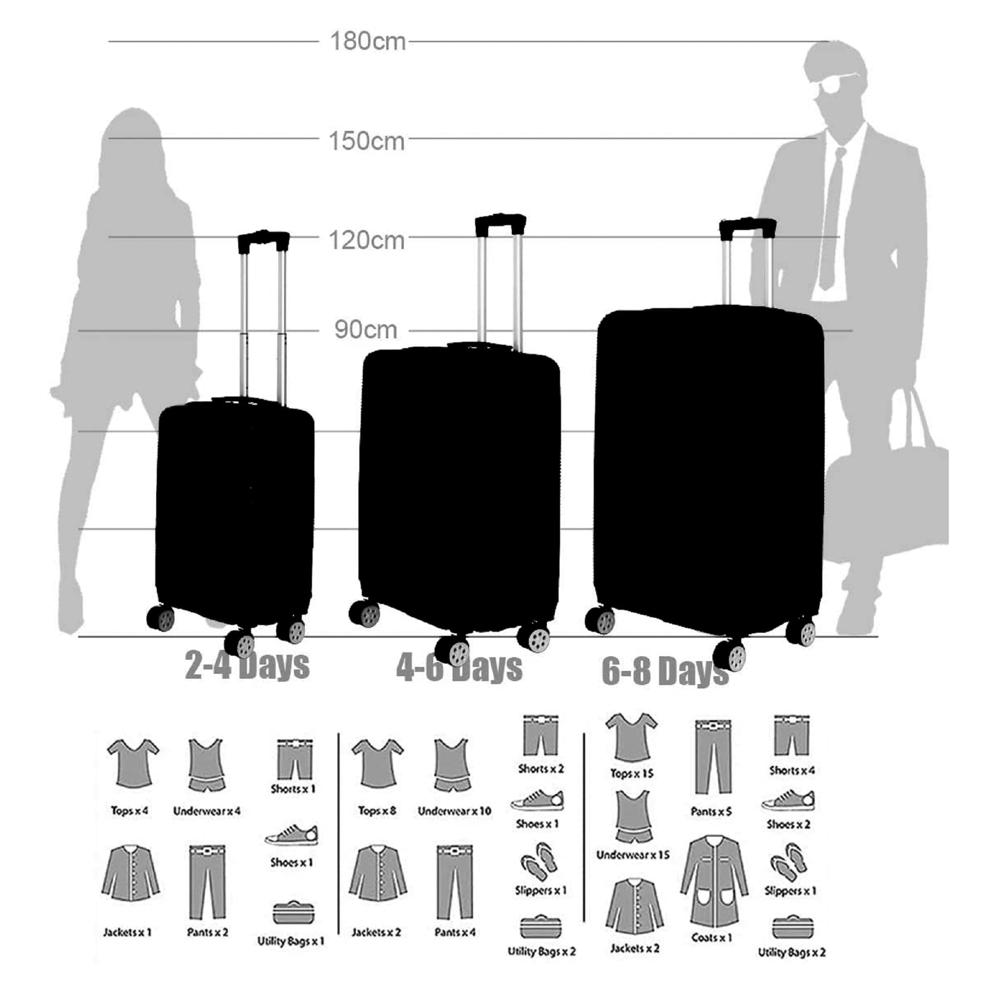 Luggage trolley 4-piece set