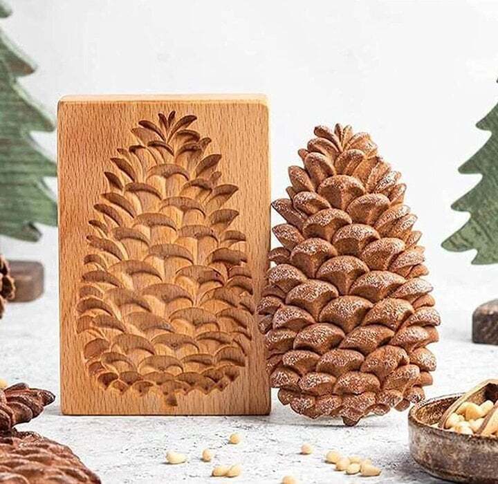 🎁🎅Premium Hand Carved Wooden Embossing Mold For DIY Cookies[Last day 49% OFF]