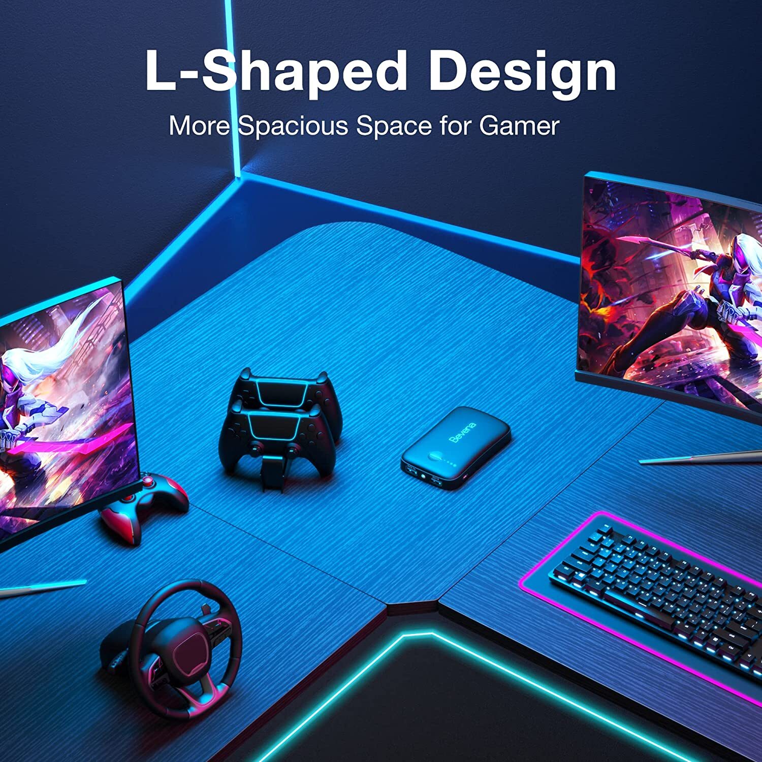 🔥Spring Hot Sale🔥Mr IRONSTONE L Shaped Desk, Computer Gaming Desk, Home Corner Desk💥Only 39.98！！