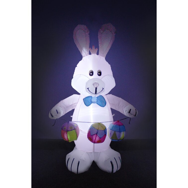 Rabbit with Colored Eggs Inflatable