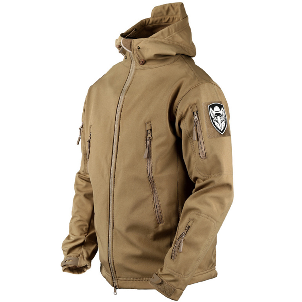 Men's Outdoor Tactical Multi-pocket Waterproof Hooded Jacket Jacket