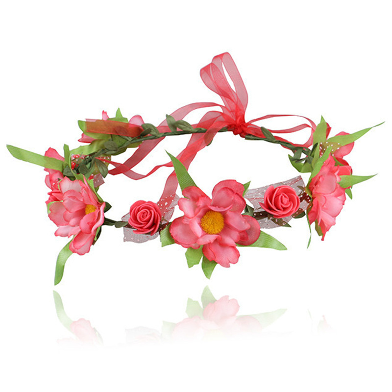 Artificial Flower Ribbon Children's Wreath