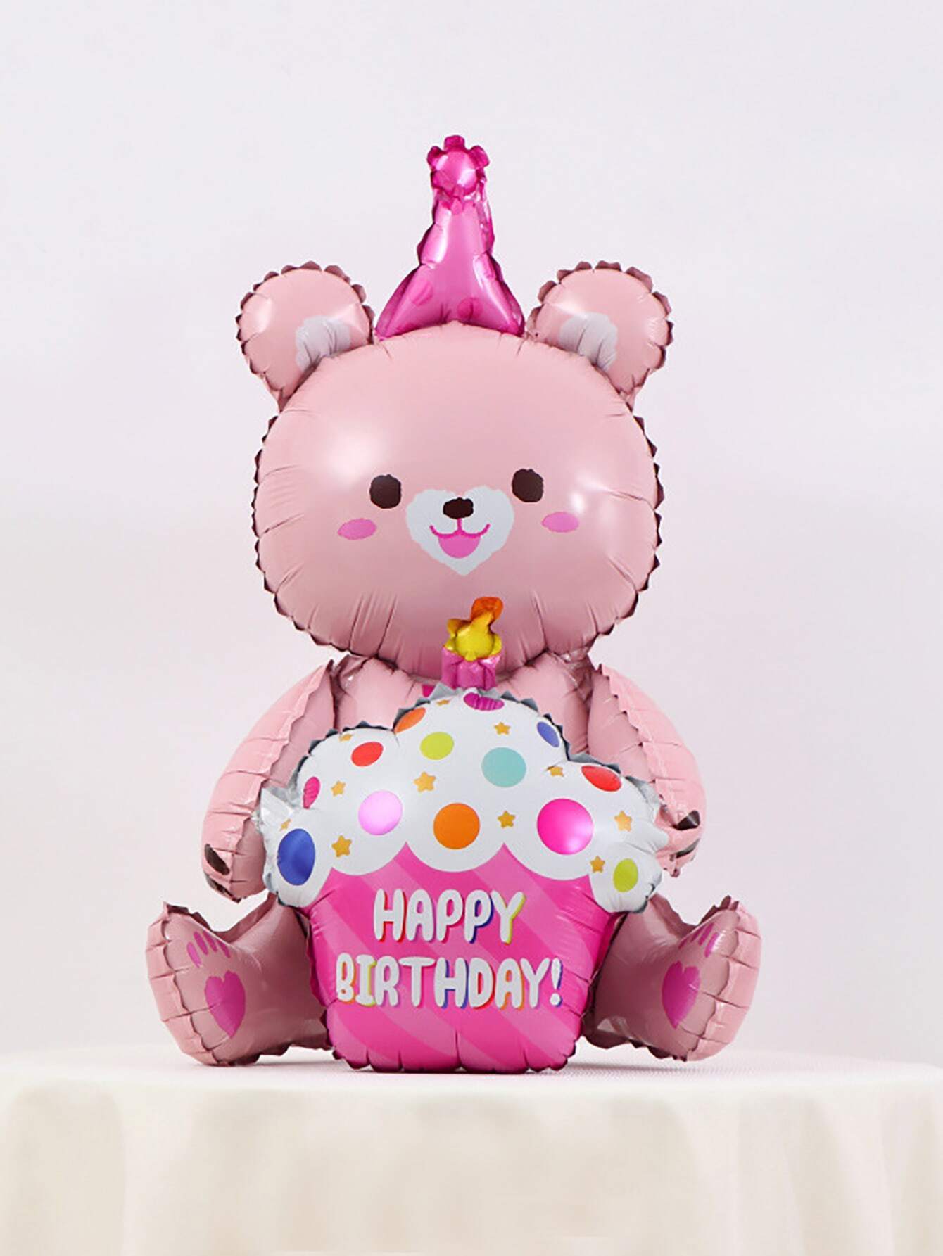 🔥Factory overstock - ins 4D Bear Foil Balloon Baby Birthday Photo Props Cartoon Aluminum Film Balloons Happy Birthday Party Balloon Baby Shower Gallon