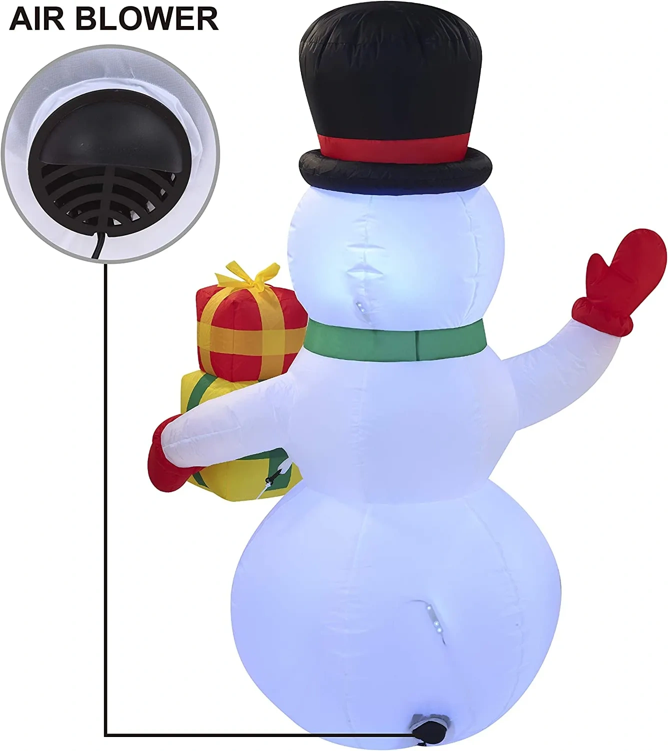 5ft LED Inflatable Snowman Christmas Decoration