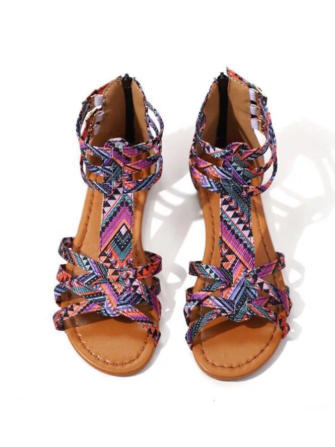 Bohemian Colorful Lace Sandals