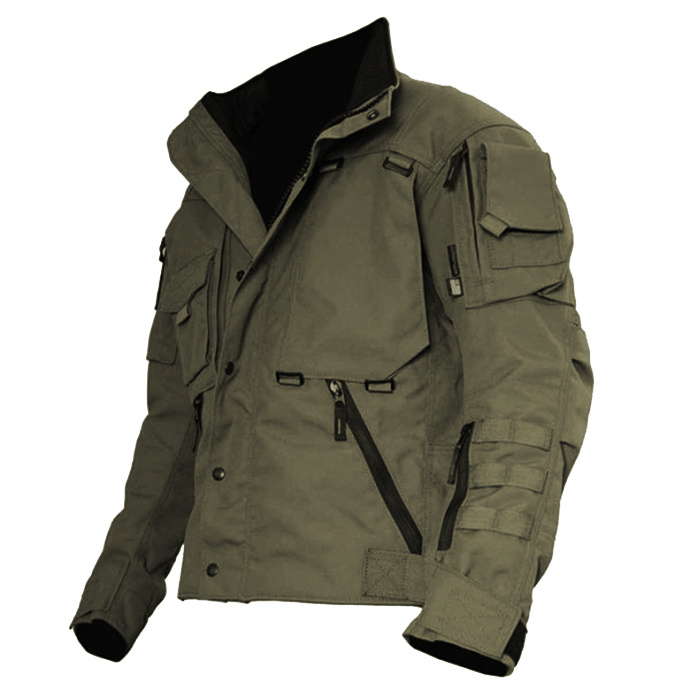 Mens Tactical Waterproof Windproof Zipper Pockets Hard Shell Jacket